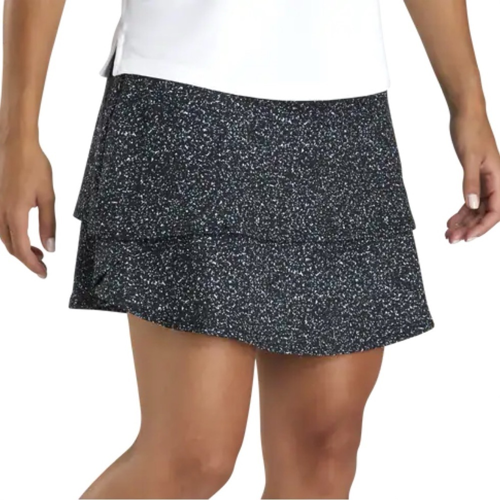 FootJoy Women’s Performance Layered Skort Skirt Pull On Golf in Black Speckled M